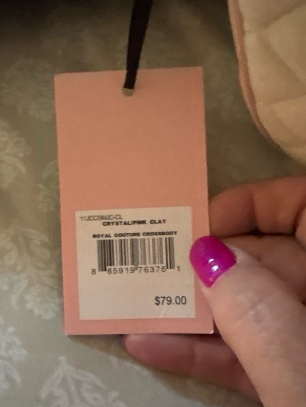 Juicy Couture Blush Quilted Crossbody with Crown Crest - Picture 2 of 7